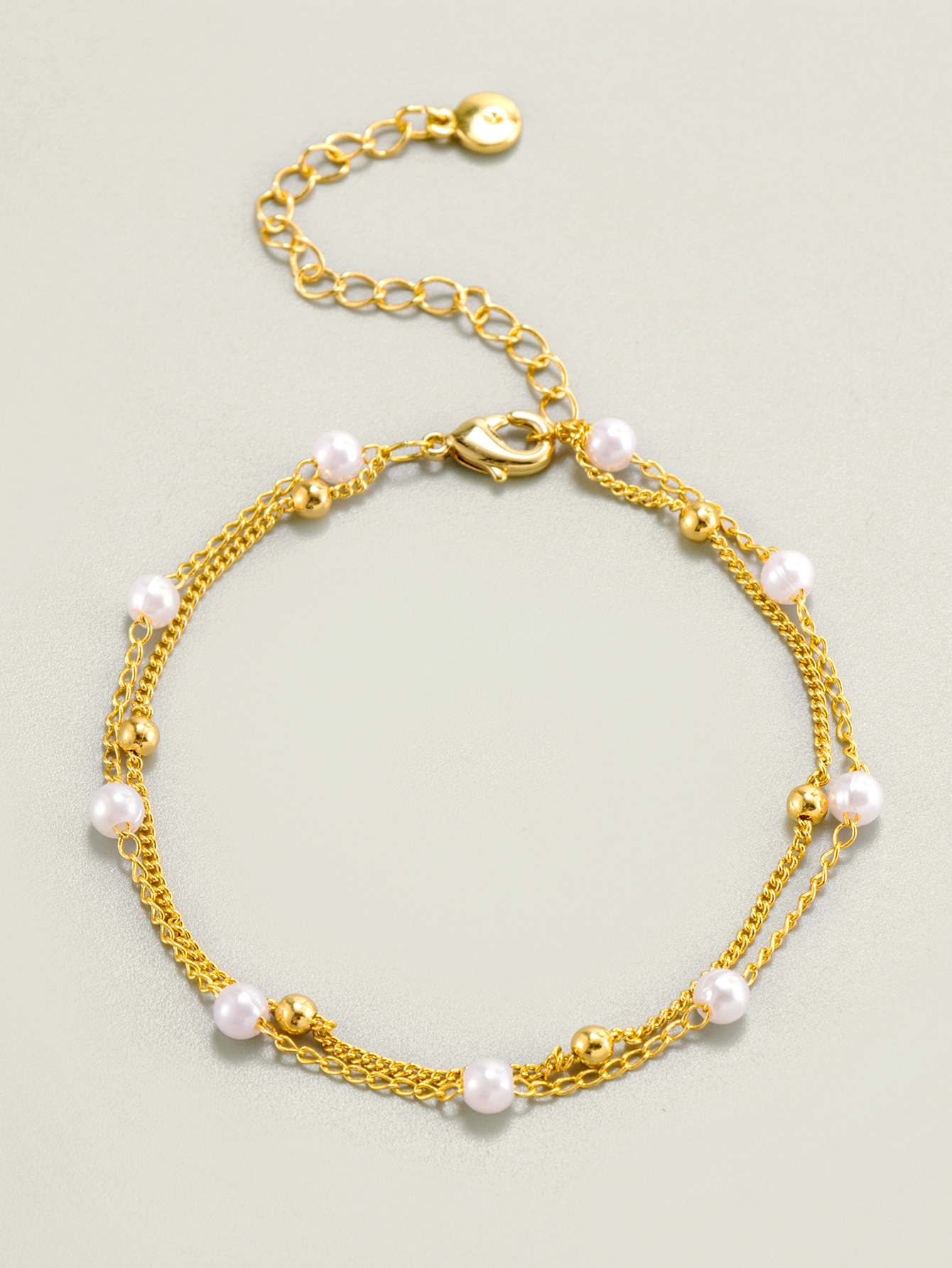 Bohemia Double Layer White Pearl bracelet