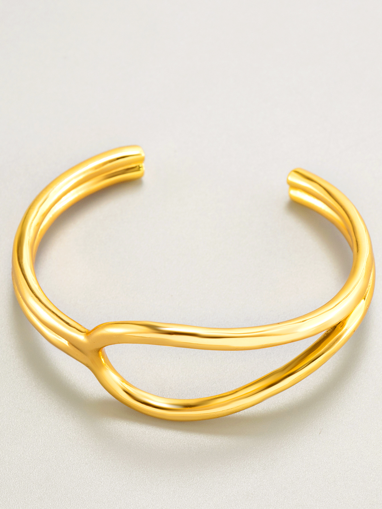 Brass Wire Cuff Bracelet