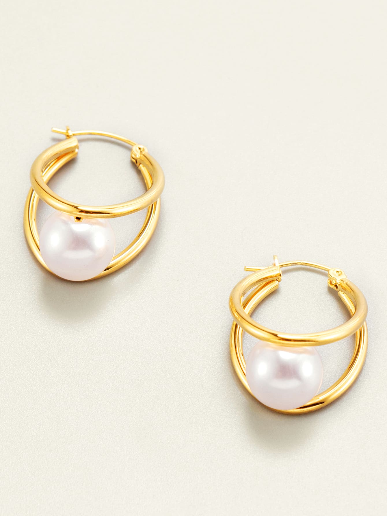 Pearl Hoop Earrings