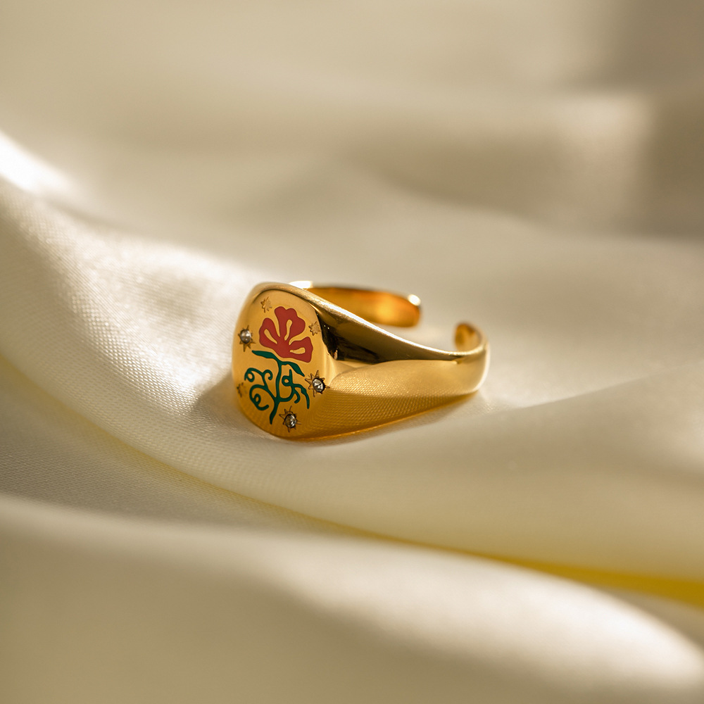 Pea Flower Amulet Opening Ring