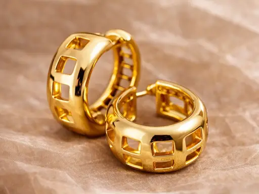 Chunky Hollow Electroformed Statement Earrings