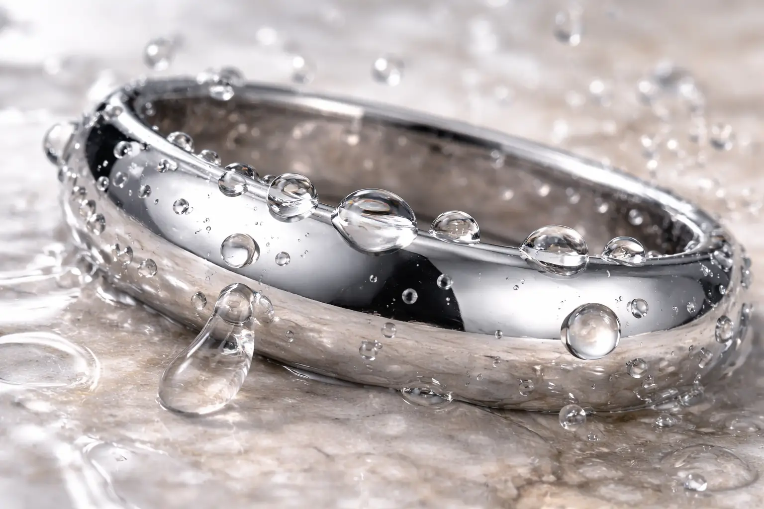 Is 316I stainlesssteel good for jewelry - showing waterproof capabilities on sleek metal