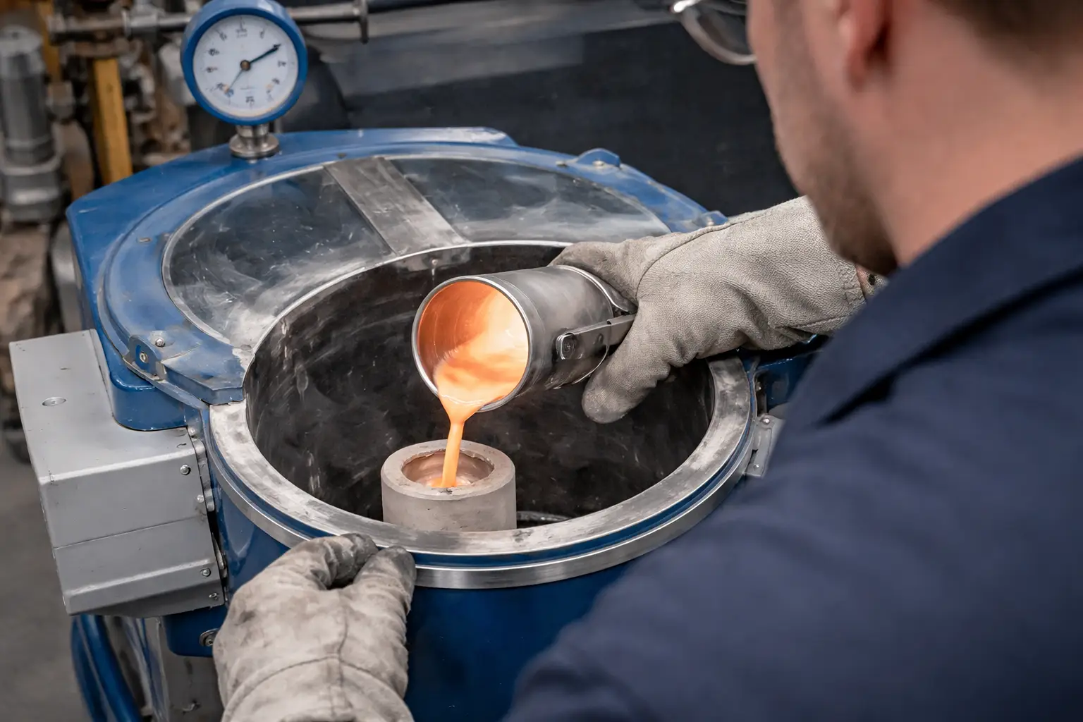Castable wax-resin printing and vacuum casting process in a jewelry factory