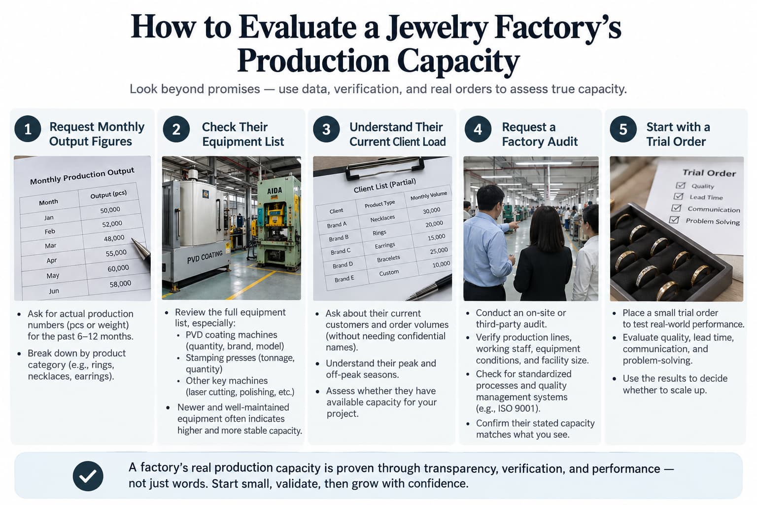 How to evaluate jewelry factory production capacity