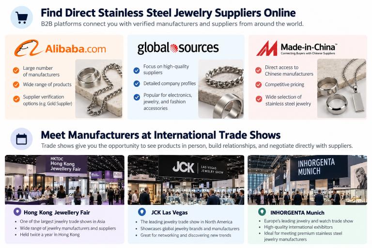 where to find direct stainless steel jewelry supplier