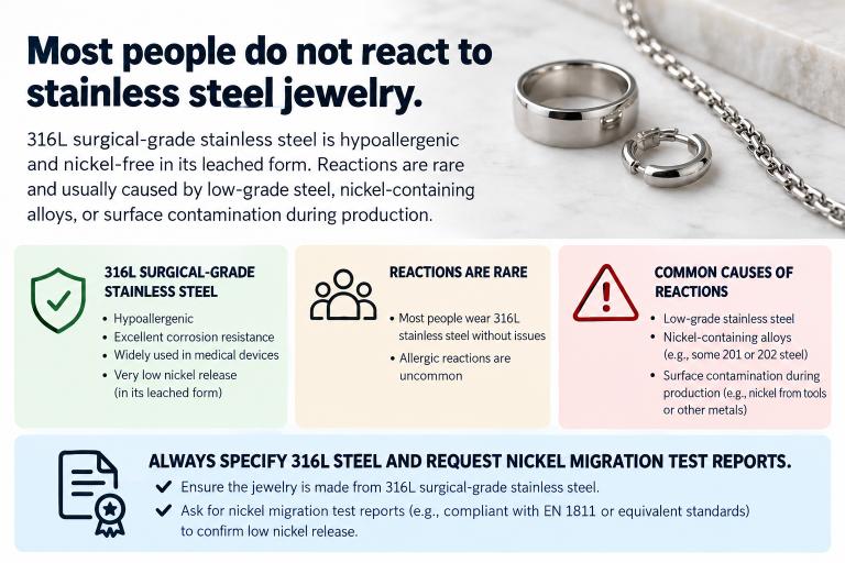 do people react to stainless steel jewelry hypoallergenic
